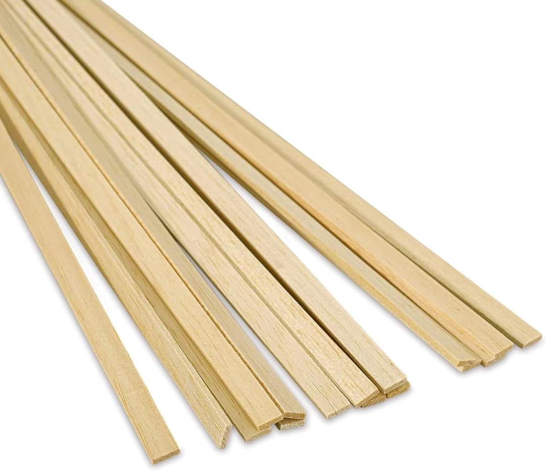 8 Wood Pieces, 35 Inch x 22 Inch  Lightweight Pale Wood Material Designed for a Variety of Crafts, Handcrafts, and Architectural Projects