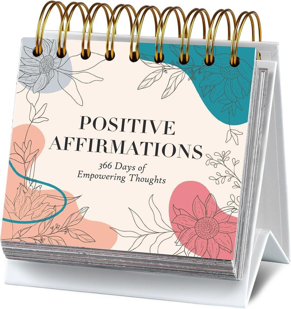 Daily Affirmation Calendar Christmas Gift Motivational Quotes Desk Calendar for Women Girls Positive Standing Flip Daily Undated Inspirational Calendar for Classroom Office Desk Decor
