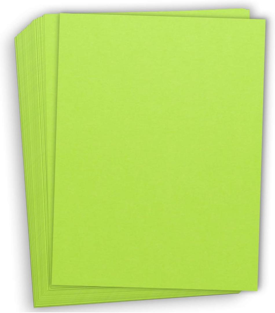 Hamilco Colored Cardstock Scrapbook Paper 8.5" x 11" Pear Green Color Card Stock Paper 50 Pack