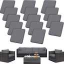 Outdoor Cushion Covers Set,14PCS Patio Furniture Couch Seat Slipcovers, Replacement for Sofa Sectional Chair(CoverOnly)