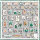 2 x Christmas Bookshelf Bulletin Board Set Words of Wisdom Classroom Decorations Inspirational Christmas Gingerbread Man Paper Cutouts for Xmas Winter Holiday School Classroom Decor