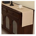 100% Pure Cotton Handwoven Table Runner with Lace: Beige Farmhouse Dresser Runner for Living Room, Non-Slip Dresser Cover Top, Machine Washable (12x72 inches)
