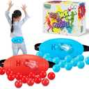 Gamie Shaking Swing Balls Game - Minute to Win it Games - Complete Kids Outdoor Game Set With 2 Containers and 24 Balls - Fun Outdoor Games for Kids Party Ages 4-8