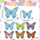 18 Pcs Large Butterfly Party Decorations 3D Colorful Paper Butterfly Hanging Decoration 2 Sizes Paper Butterflies Birthday Party Supplies for Wedding Spring Baby Shower Room Ceiling Decor
