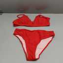 Bikini Sets for Women Sexy Halter Triangle String Bikini Cheeky V Cut High Waisted Thong Swimsuits 2 Piece (Small, Red)