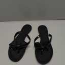 Mtzyoa Women Flip-Flops Flat Sandals Jelly Bow Beach Flat Rivets Rain Cute Dressy Summer Sandals, Size 9