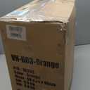 BestOffice | Ergonomic Office Chair | Mid-Back Swivel Desk Chair | Breathable Backrest & Lumbar Support | Adjustable Height | Sponge Seat | Rolling Wheels | Orange | for Adults & Women