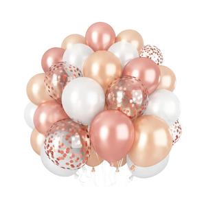 Rose Gold Balloon Arch Kit 150pcs Birthday for Women Girls Ladies Rose Gold Pink White Confetti Latex Balloons Garland for Baby Shower Bridal Wedding Anniversary Graduation Party Decoration