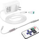24V LED Power Supply with Dimmer Switch, 48W 24V DC Power Supply for 24 Volt Single Color LED Strip Lights