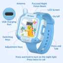Rechargeable Walkie Talkies Toys for Kids, Hands-Free Walkie Talkie Watch Toys for Boys Age 3-12 with 3274FT Range, Wearable Wrist & Lanyard, Outdoor Toys for Camping, Hiking, Birthday Gifts (Blue)