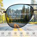Polarized Aviator Sunglasses for Men Women- Classic Shades Retro Sun Glasses Driving Lightweight UV Protection (A2 Grey Frame/Black Lens)