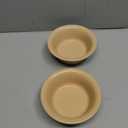 Havniva Ceramic Set of 2 Dog and Cat Bowls, 2pcs Basic 1 Cup Food or 7.8 oz Water Dishes for Puppy, Kitty, Wide Opening Rounded Edge (2 Bowls, Oat Beige)