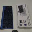 TopMate Wireless Keyboard and Mouse Ultra Slim Combo, 2.4G Silent Compact USB Mouse and Scissor Switch Keyboard Set with Cover, 2 AA and 2 AAA Batteries, for PC/Laptop/Windows/Mac - Blue Black (Different Mouse)