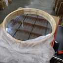 CONGUILIAO 24Inches Round Mirror Wood Wall Mirrors Decorative Circle Mirror, Nature Big Bathroom Large Vanity Mirrors for Living Room Bedroom Entryway Farmhouse (Natural)