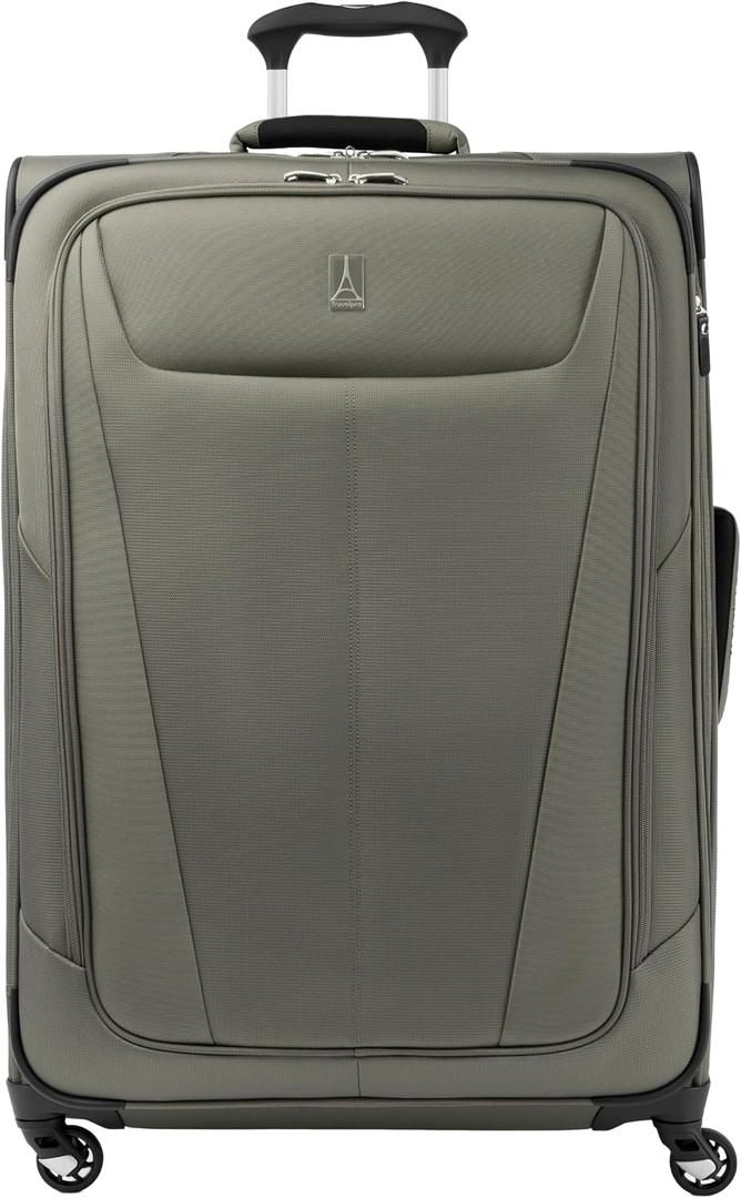 Travelpro Maxlite 5 Softside Expandable Luggage with 4 Spinner Wheels, Lightweight Suitcase, Men and Women, Slate Green, Checked-Large 29-Inch