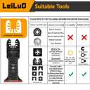 LEILUO 70mm Japanese Teeth Oscillating Saw Blade 15Pcs Extra-Long Multitool Blades Set CRV Material Fast & Clean Wood Cutting Oscillating Tool Accessories Compatible with DeWalt, Makita and More