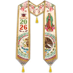 Mexican Graduation Sash, Hispanic Mexican American Graduation Stole Class of 2026