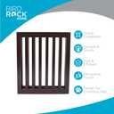 INTERNET'S BEST Dog Gate Indoor Freestanding Pet Barrier, Folding Wood Dog Fence, Extra Wide Doorway Puppy Gate, Indoor Animal Privacy Panel, Wooden Cat Fence - 4 Panel - 36", Espresso