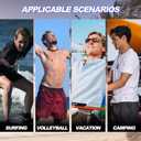 Mens Swim Trunks Quick Dry Board Shorts with Mesh Lining, Breathable Fit Print Beach Shorts Swimwear Bathing Suits (Blue)