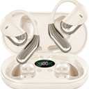 AI Translator Earbuds Real-Time 144 Languages & Accents, 3-in-1 Open Ear Wireless Bluetooth Earbuds with Charging Case,Translation Device for Travel Business Learning Compatible with iOS and Android (Beige)