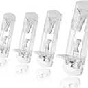 64pcs Locking Shelf Pins  6mm Cabinet Shelf Pegs, Clear Plastic Shelf Clips for 3/4" Thick Board