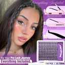 Natural Lash Clusters Kit Wispy Eyelash Clusters CC-Curly Cluster Eyelash Extensions 132 pcs Individual Lash Extensions DIY Lash Extension Kit with Lash Bond and Seal and Remover Lash Kit by Mavphnee