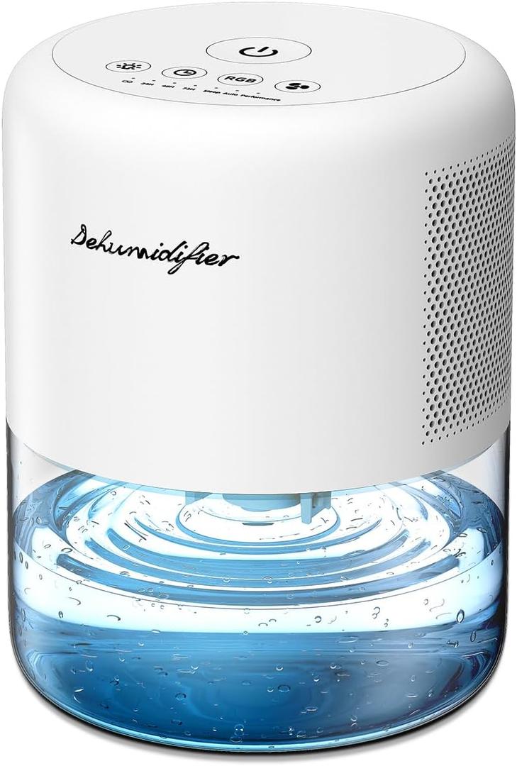 Dehumidifier Small Mini Dehumidifiers for Home 44oz Water Tank 10 Colors Light 4 Timer 3 Modes Auto Shutoff Defrost Portable Dehumidifiers for Bedroom Bathroom Closet Small Spaces