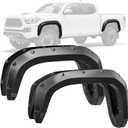 YITAMOTOR Front Rear Fender Flares Compatible with 2024-2025 Toyota Tacoma, Pocket Style Smooth Textured Wheel Flares Cover Protector Set, 4 Pcs, PP Black