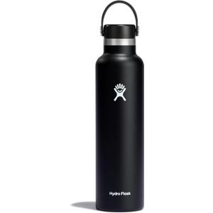 Hydro Flask Water Bottle - Insulated Stainless Steel - Non Spill, Leakproof in 24 Oz Black