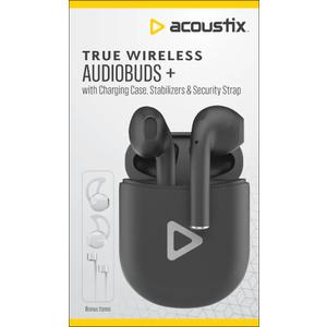 Acoustix AudioBuds+ True Wireless Earbuds with Charging Case - Black