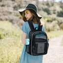 Large Mesh Backpack for School 27L with Reflective Strips, See Through Travel Backpack for Women Men Beach Outdoor