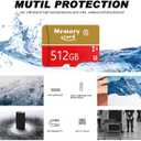 2 Pack MicroXC Card 512GB Memory Card A2, UHS-I U3, V30, 4K, Full HD Micro for Dashcams, Cams, Monitoring