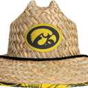 FOCO NCAA Mens NCAA College Team Logo Floral Lifeguard Beach Straw Sun Hat