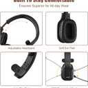 Trucker Bluetooth Headset V5.0, Wireless Headset with Noise Canceling&Mute Microphone for Cell Phones, On Ear Bluetooth Headphone for Computer, Zoom Meetings, Skype, Home Office