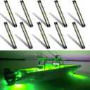 Boaton Marine Led Night Fishing Lights, No Drilling Install Boat Deck Courtesy Lights, Green