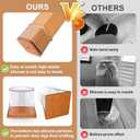 28Pcs Chair Leg Floor Protectors Square Silicone Chair Leg Protectors for Hardwood Floors Felt Furniture Pads Clear Chair Sliders for Wooden Floors(Fit:0.76" ~ 1.01")