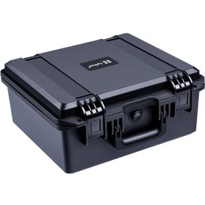 Lykus HC-3520 Waterproof Hard Case with Customizable Foam Insert, Interior Size 13.78x11.81x6.5 inch, Suitable for camera, lens, drone, mic, flashlight, projector, electronics, tools, and more