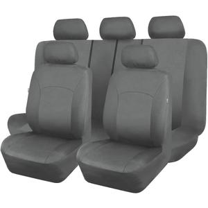 Flying Banner Car Seat Covers Front Seats Rear Bench Polyester car seat Protectors Easy installations Rear Bench Split Classic Man Lady Truck (Solid Gray)