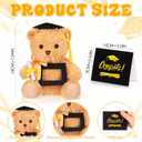 Soulchen 7 Inches Graduation Teddy Bear 2026 Bachelors Gown Plush Bear with Picture Frame Congrats Card Graduate Stuffed Animal Gifts Set for College Grad Preschool Kindergarten(Black)