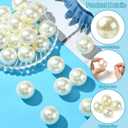 Ornazy 60Pcs 25mm Acrylic Imitated Pearl Beads Round Pearl Craft Beads for Jewelry Making Bracelets Necklaces Decoration