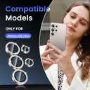 Tensea (3+2PCS Compatible with Samsung Galaxy S25 Ultra Camera Lens Protector, 9H Tempered Glass Camera Cover Screen Protector Metal Individual Ring [Installation Tray][Case Friendly] (Glitter Gray)