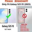 yuanming for Samsung Galaxy S25 FE Case, Dual Layer Protective Heavy DutyNon-Slip [Military Grade 16ft.Drop Tested] with HD Screen Protector, Shockproof Rugged Phone Case (Blue)