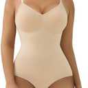SHAPERX Women's Shapewear Bodysuit Tummy Control Body Shaper Seamless Sculpting Snatched Waist Body Suit L