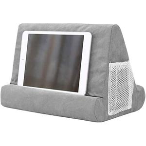 Pillow Foam Laptop Tablet Lapdesk Multifunction Tablet Stand Holder Stand Lap Rest Cushion for Ipad with Bag (Grey)