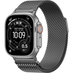 SNBLK Magnetic Metal Bands Compatible with Apple Watch Ultra 3 2 Band for Men 44mm/45mm/46mm/49mm/(42mm-series 3 2 1), Stainless Steel Milanese Strap for iWatch Ultra SE Series 11 10 9 8 7 6 5 4