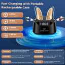 Hearing Aids for Seniors, Rechargeable Digital Hearing Aid with 16-Channel Noise Cancelling, OTC Hearing Amplifier with LED Power Display for Hearing Loss, 4 Adjustable Modes 6 Levels Volume, Beige