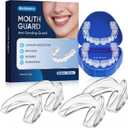 Anti Grinding Guard, Mouth Guard for Clenching Teeth at Night, Mouth Guard for Sleeping, Comfortable & Reusable Adult Night Guards for Teeth Grinding, Includes 4pcs & 1 Travel Case
