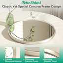 TokeShimi 24 Inch Circle Bathroom Mirror Brushed Nickel, Tempered Round Wall Mirror, Shatterproof 24x24 Hanging Wall Mirrored Farmhouse for Bedroom, Entryway, Restroom, Vanity, Living Room