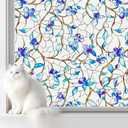 SOMWISE Frosted Glass Window Film, Heat Insulation, UV Block, Anti-Glare, One Way Privacy Tint, Static Cling for Home Bathroom Door, Renter Friendly, Day & Night Privacy