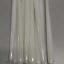 Bright White 10 Inch Taper Candles - Pack of 12 Premium Unscented, Dripless & Smokeless Hand-Dipped Candles for Birthday, Wedding or Dinner Decorations and Formal Candlelighting